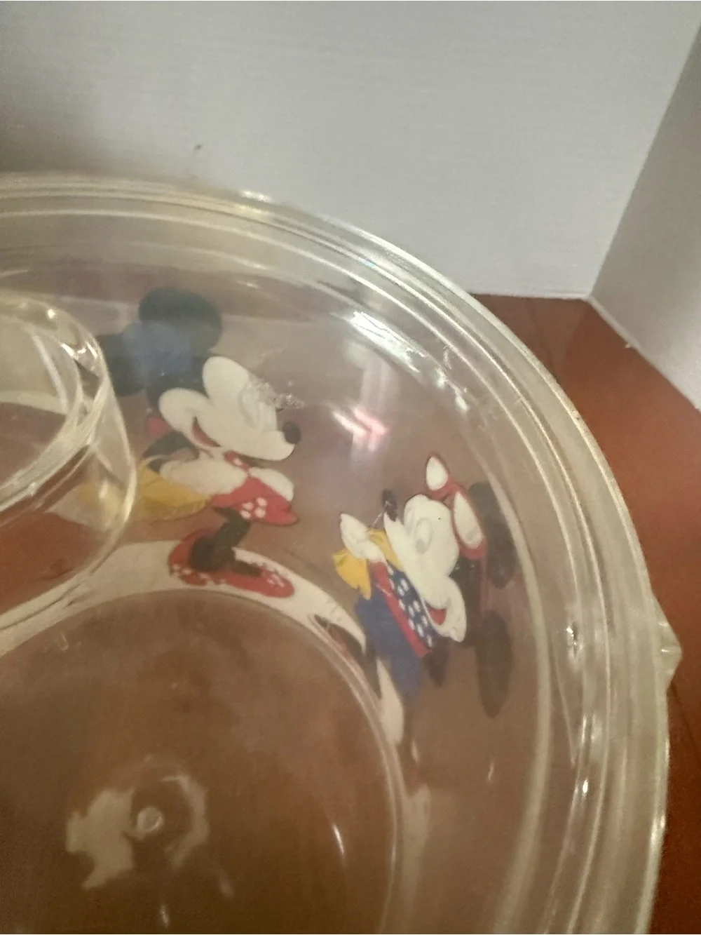 VTG 1970s Disney Mickey &Minnie Mouse Beach Day Plastic Ice Bucket W/ Lid